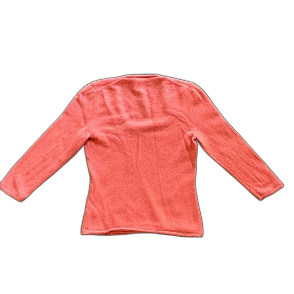 Loro Piana 100% Cashmere Coral Sweater V-Neck Size 40 XS/S